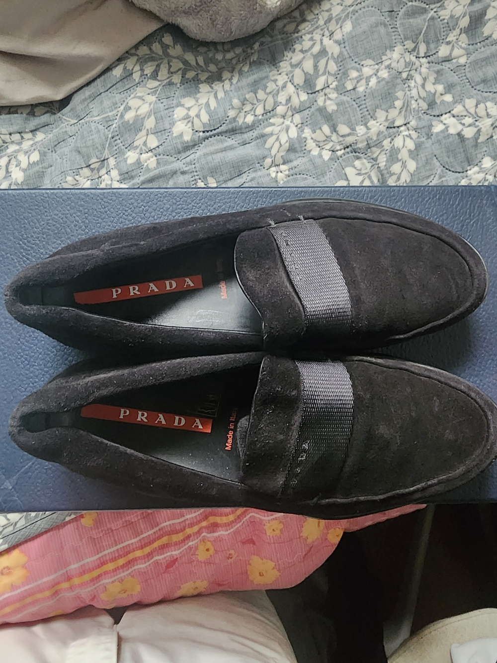 Prada Black Suede Women's Loafers